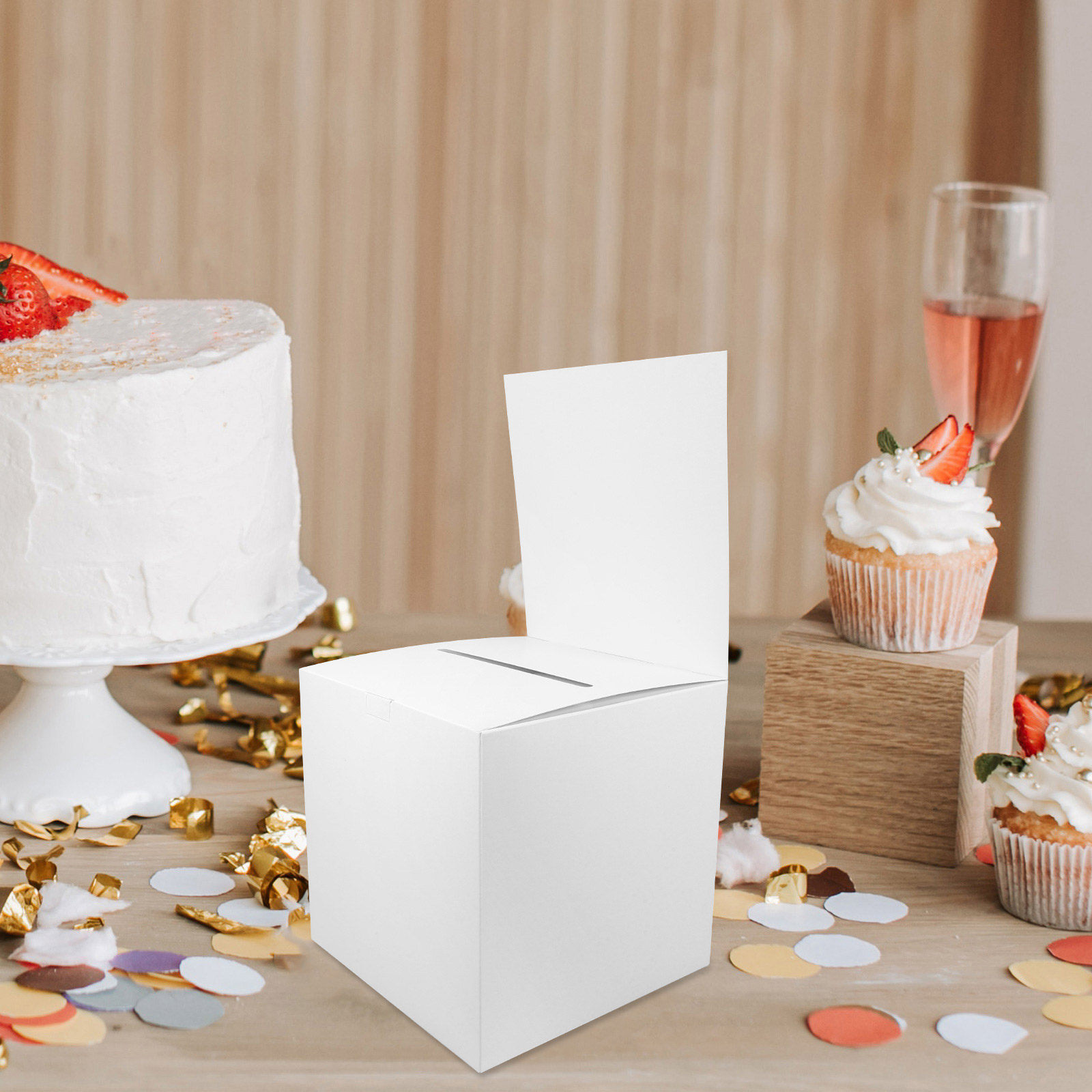 Event Party Box - 4Pcs Paper Raffle Box Voting Ballot