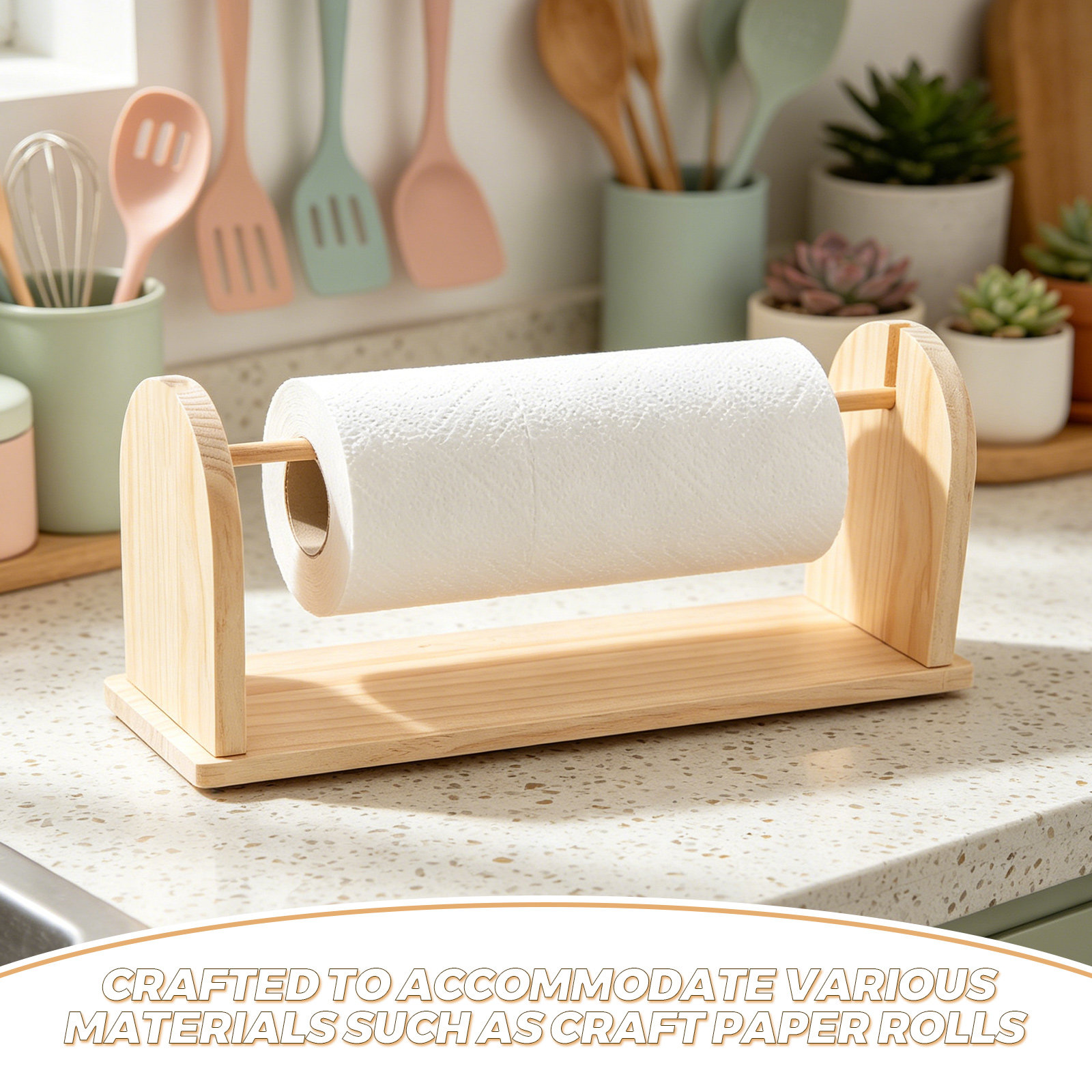Wooden Tabletop Paper Roll Hol - огляд і ціна Papercraft Supply Ribbon