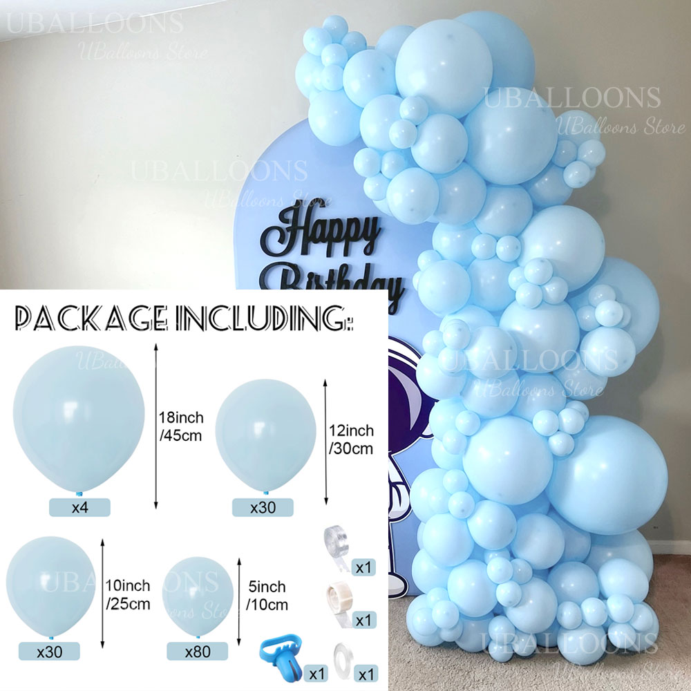 148pcs Light Blue Balloons Arc - огляд і ціна Balloon Arch Kit