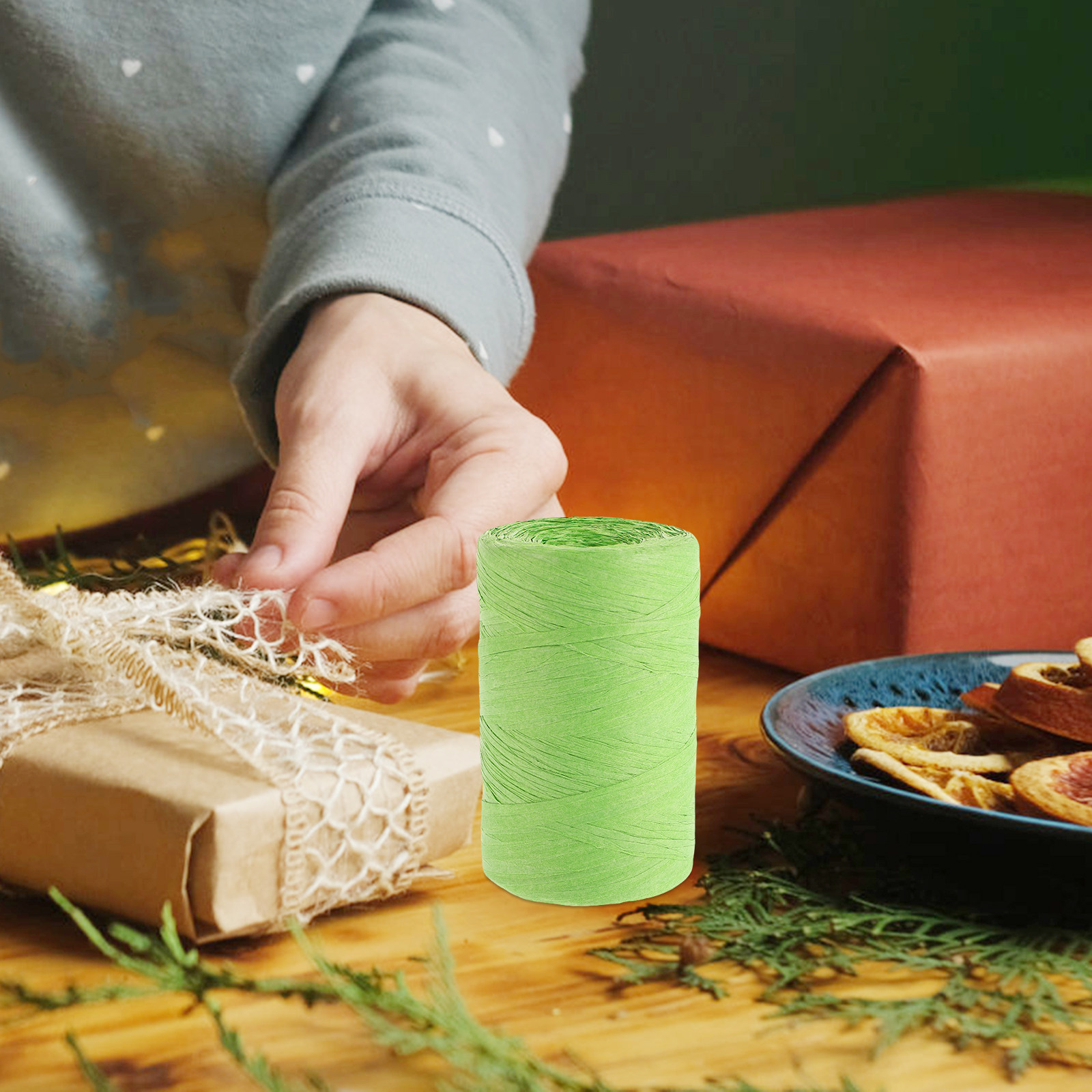 Raffia Paper String Colored Pa - огляд і ціна Papercraft Supply Ribbon