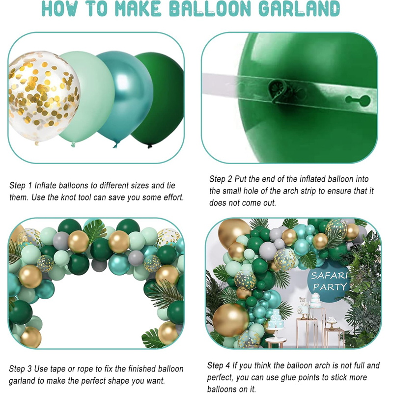 Jungle Safari Birthday Party B - огляд і ціна Balloon Arch Kit