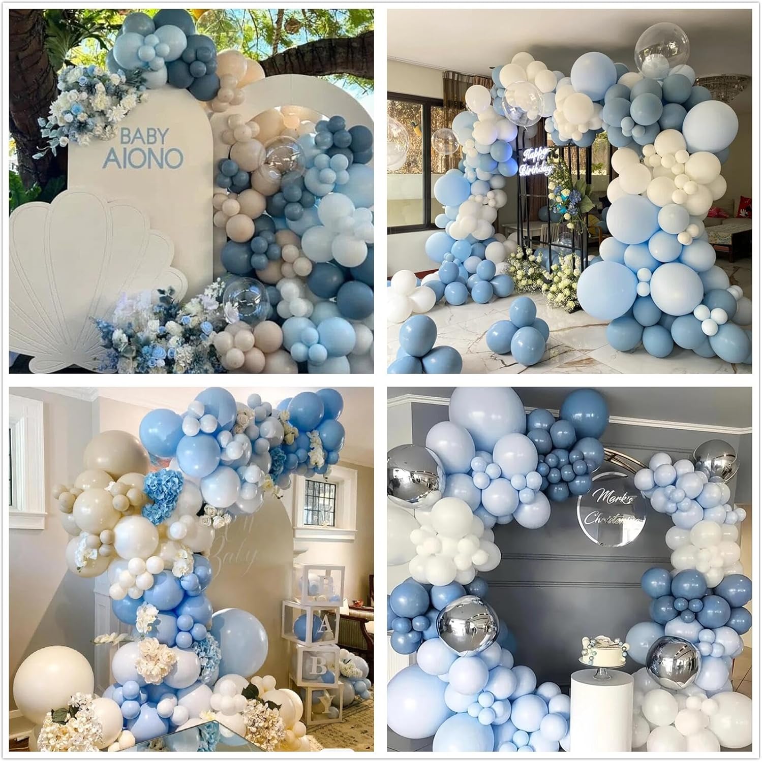 Dusty Blue Sand White Latex Ba - огляд і ціна Balloon Arch Kit