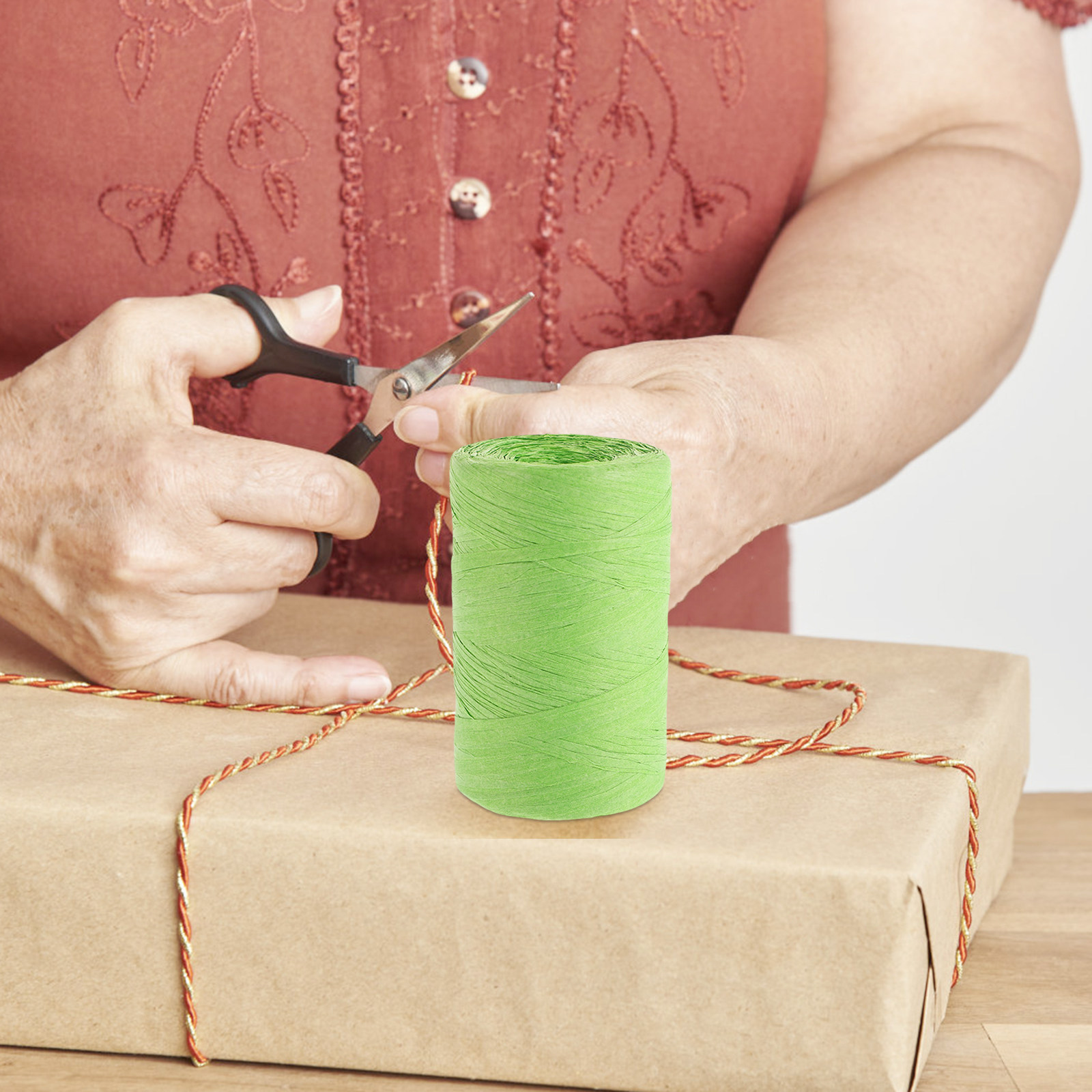 Raffia Paper String Flat Color - огляд і ціна Papercraft Supply Ribbon