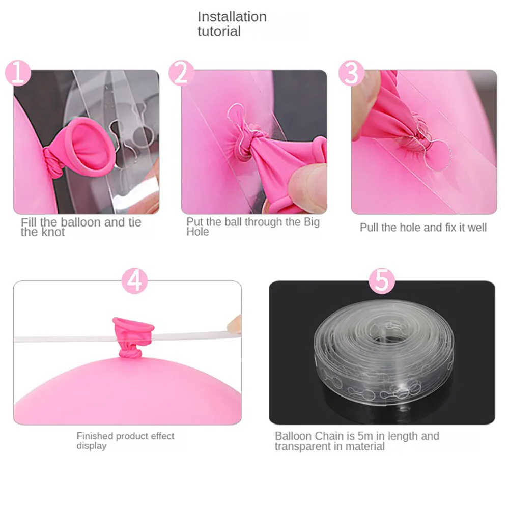 5M Transparent Balloon Chain S - огляд і ціна Balloon Arch Kit